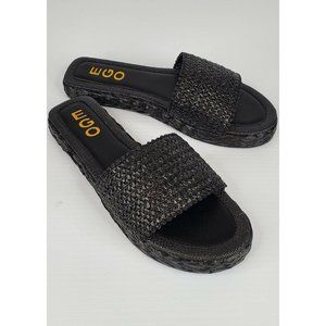 EGO Beach Bums Woven Sliders in Black Size 7